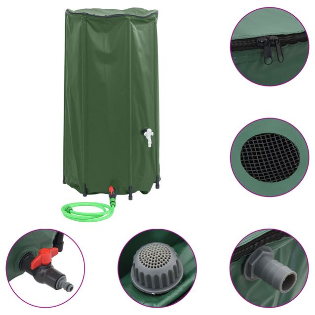 Vesisäiliö taitettava hanalla 100 l PVC (56009)