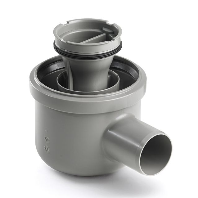 Kulmakaivon vaakakaivo Unidrain 2411, vesilukolla, Ø50mm 