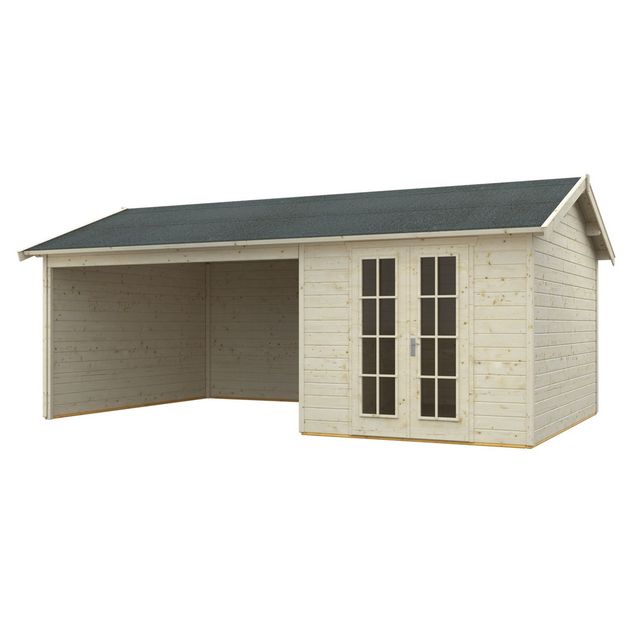 Vierasmaja katoksella Skan Holz 9,5 + 13,8 m²