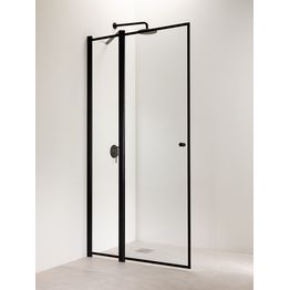 Taittuva suihkuseinä Vihtan Ruutu 8 musta kehys eri kokoja