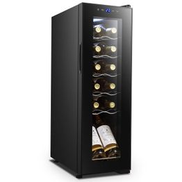 Viinikaappi Amelia Piemonte 12 25 x 79 cm musta