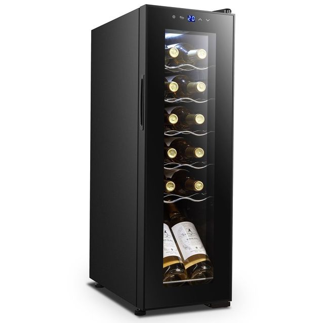 Viinikaappi Amelia Piemonte 12 25 x 79 cm musta