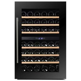 Kahden lämpötilan viinikaappi Dunavox DAB-42.117DB 59x88.5cm musta integroitava