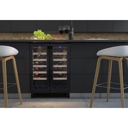 Kahden lämpötilan viinikaappi Thermex Winemex 40 60x57.4cm musta integroitava