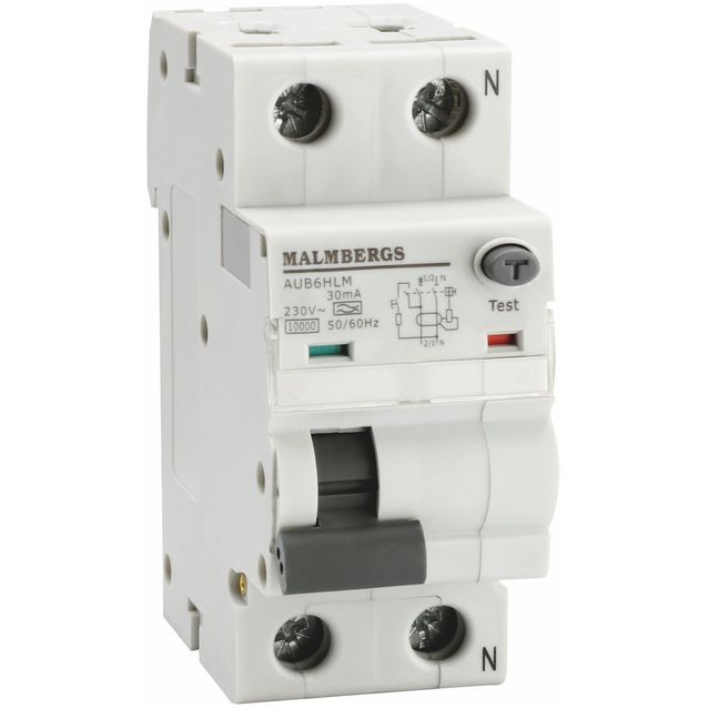 Vikavirtajohdonsuoja Malmbergs 10A 30mA 2-napainen C
