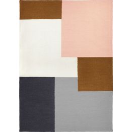 Villamatto Finarte Kortteli 140x200cm harmaa/vaaleanpunainen