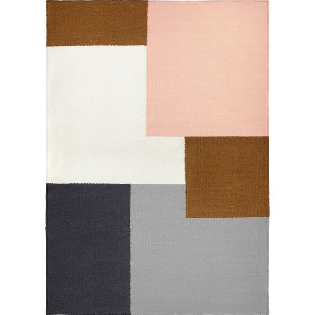 Villamatto Finarte Kortteli 200x300cm harmaa/vaaleanpunainen