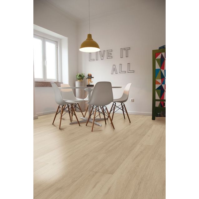 Vinyylikorkkilattia Corkart DP9540 vaalea tammi 1-sauvainen harjattu