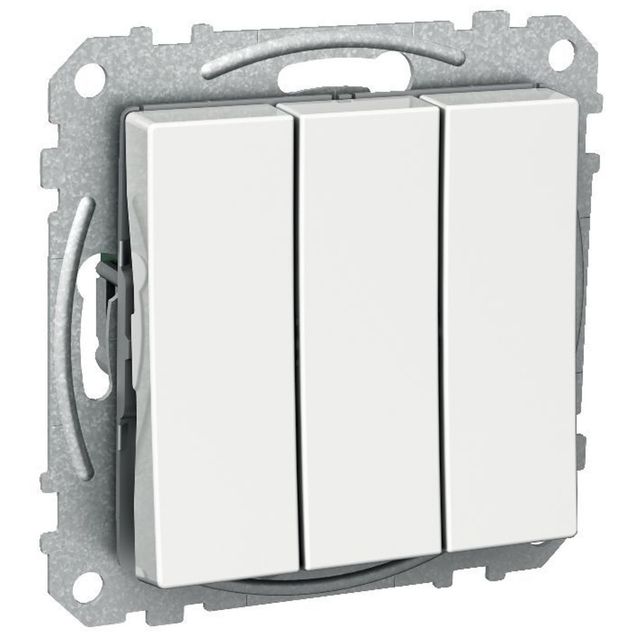 Vipupainike 1+1+1T/16A/IP21 2X UKJ valkoinen Exxact