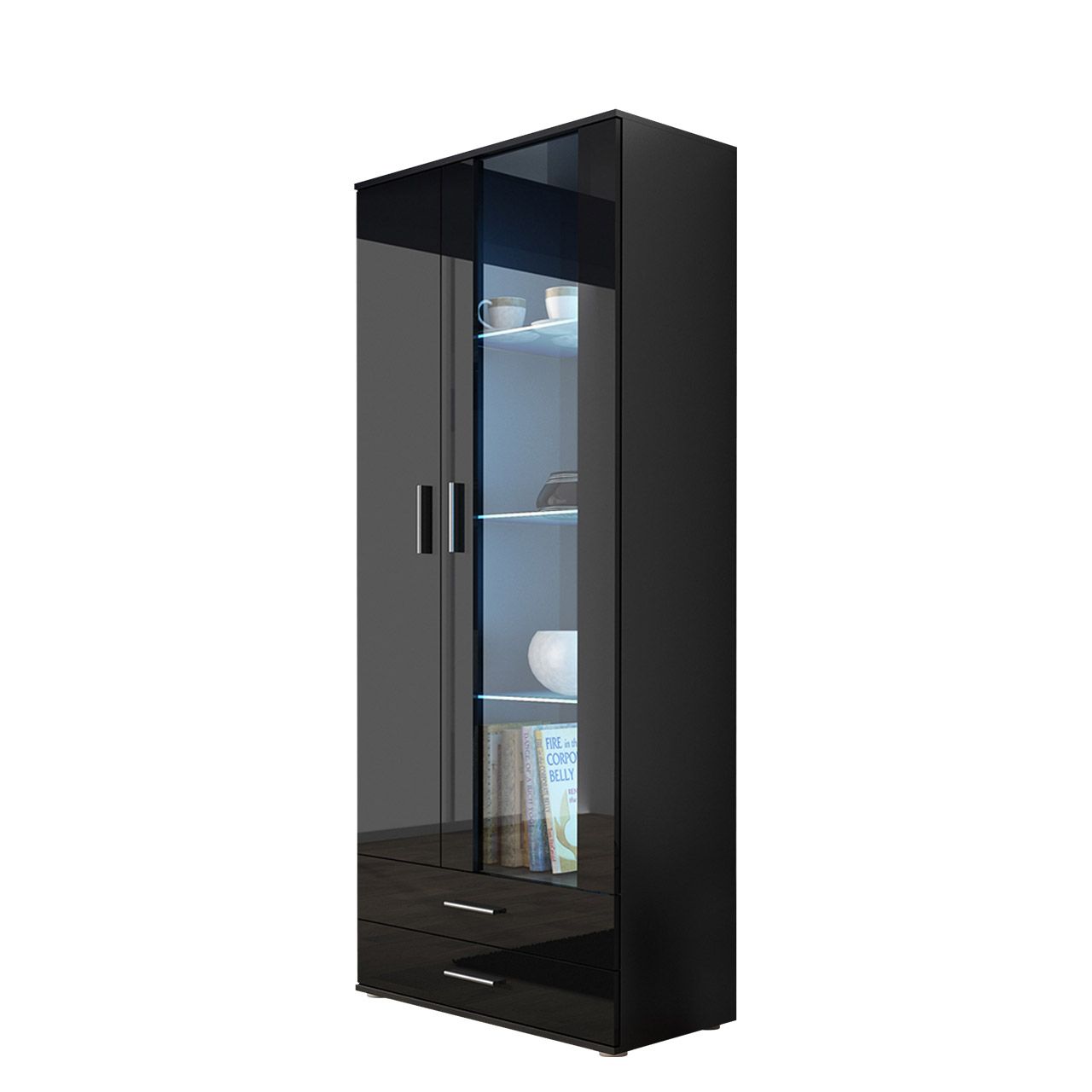 Vitriinikaappi 2D2S SOHO S-6, musta (3250)
