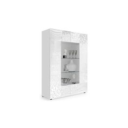 Vitriinikaappi Bayoner, 121cm, valkoinen (94988)
