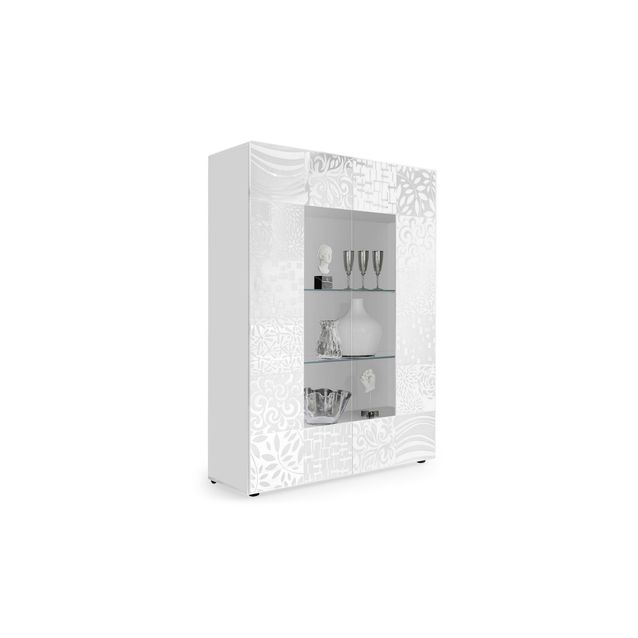 Vitriinikaappi Bayoner, 121cm, valkoinen (94988)