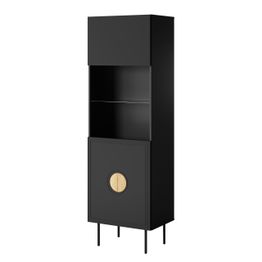 Vitriinikaappi PALAZZO, musta/ruskea (7168)