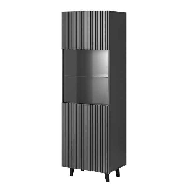 Vitriinikaappi VAMOS GREY, tummanharmaa (5378)