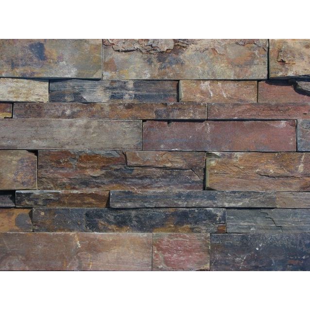 Verhoilukivi Shanghai Kaneli, 60x15cm, terrakotta/tummanruskea