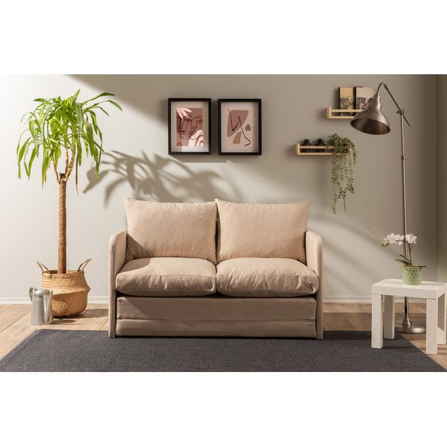 Vuodesohva Linento Furniture Saga, beige, 2-istuttava