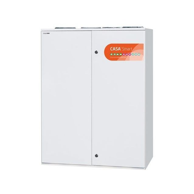 Ilmanvaihtokone lä mmöntalteenotolla Swegon Casa W9 Smart RH alle 450m2 50-230 l/s kosteutusautomatiikka eri kätisyyksiä