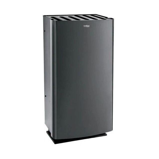 Kevytpolttoöljylämmitin Wallas 26CC seinän läpi asennus harmaa