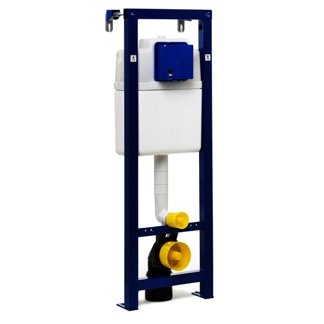 WC-asennusteline Gustavsberg Triomont XS 6 L tai 3/6 L huuhtelu