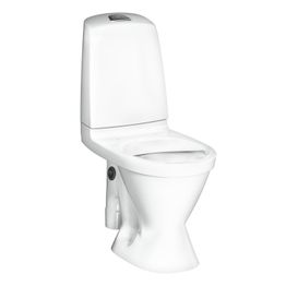 WC-istuin Gustavsberg Nautic 1591, avoin S-lukko, suuri jalka, Hygienic flush, kaksoishuuhtelu, pesualtaan liitäntä oikea, ilman istuinkantta