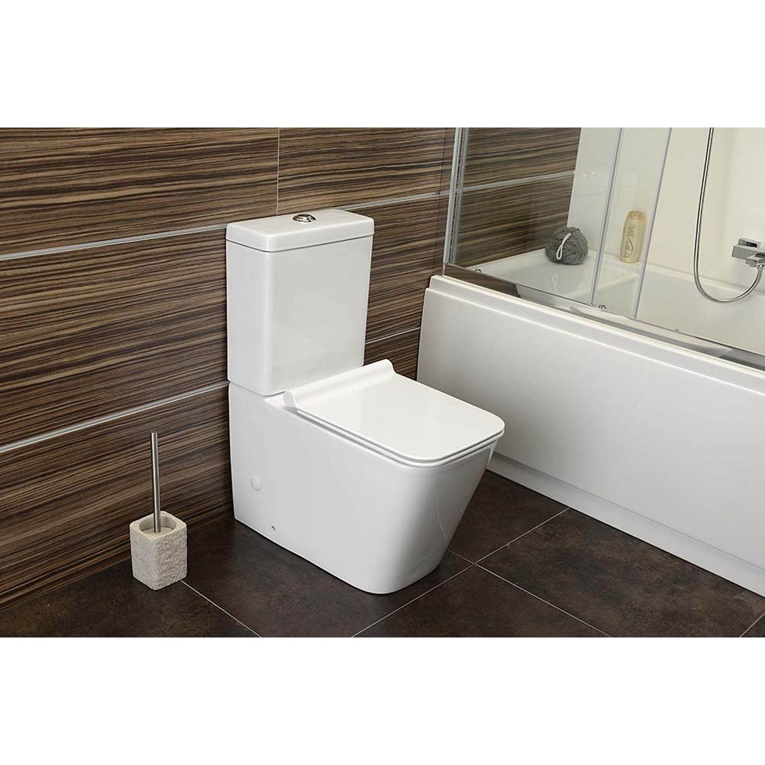 WC-istuin Interia Porta soft-close -kannella kaksoishuuhtelu