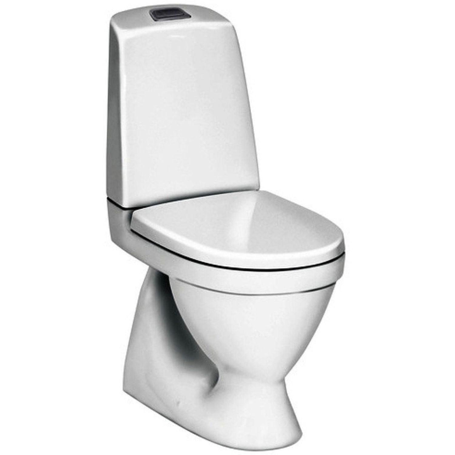 WC-istuin Gustavsberg Nautic 1500 Hygienic Flush kaksoishuuhtelu 4/2,5 l S-lukko avoin huuhtelukaulus soft closing kansi