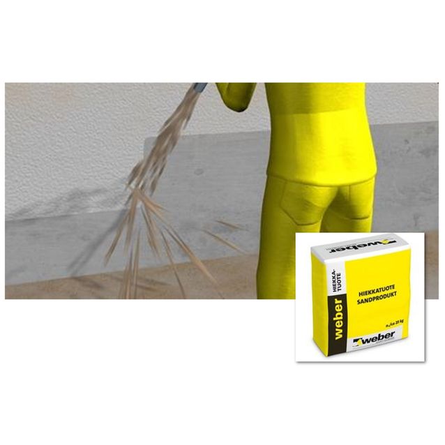 Weber puhallus- ja saumaushiekka käyttökohde