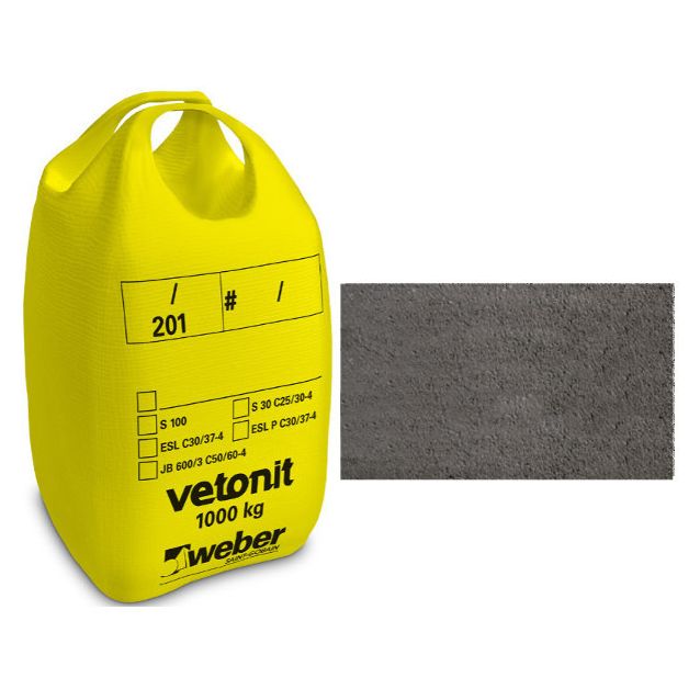 weber.vetonit laastit Mutus 152 1000 kg säkki ja värimalli