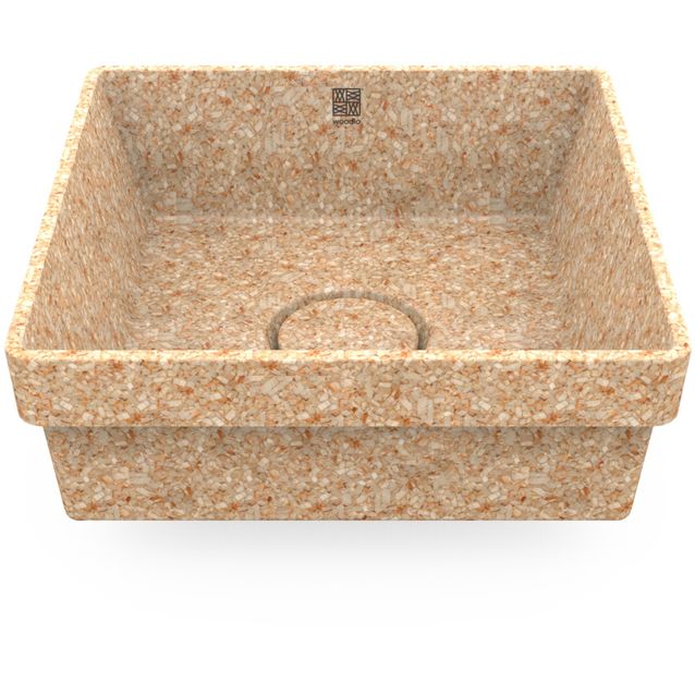 Pesuallas Woodio Cube40 Natural 5 mm 400x400 mm upotettava puu