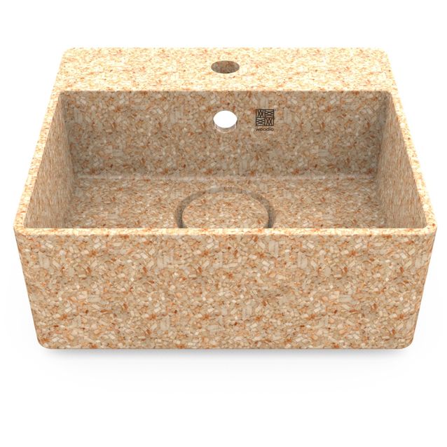 Pesuallas Woodio Cube40 Natural 5 mm 400x400 mm seinäkiinnitys puu