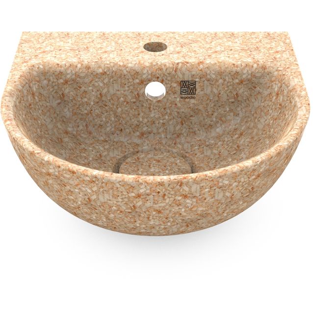 Pesuallas Woodio Soft40 Natural 5 mm Ø400 mm seinäkiinnitys puu