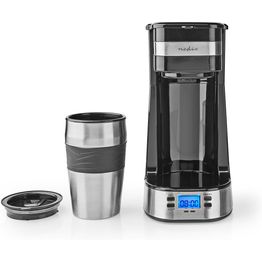 Yhden kupin kahvinkeitin Nedis 0.42l musta