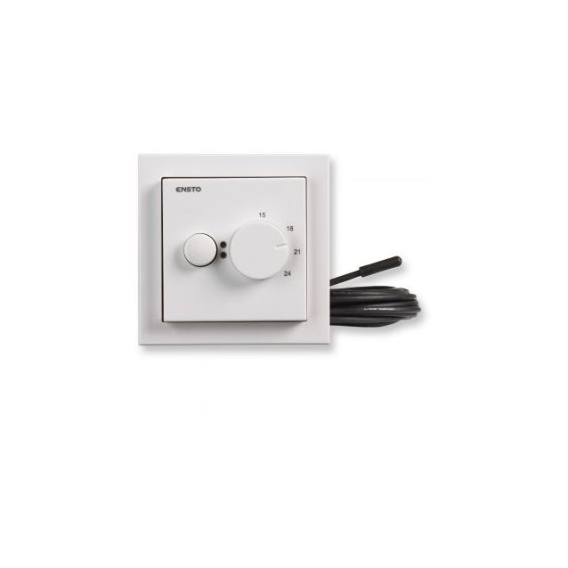 Yhdistelmätermostaatti Ensto ECO16BT-IM-084, 16A, IP30 U, valkoinen