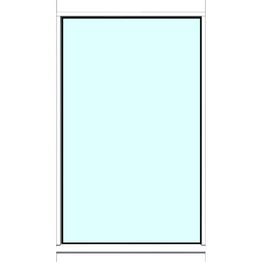 Yksilasinen ikkuna HR-Ikkunat 6x9 maalattu valkoinen karmi kiinteä ikkuna karkaistu turvalasi