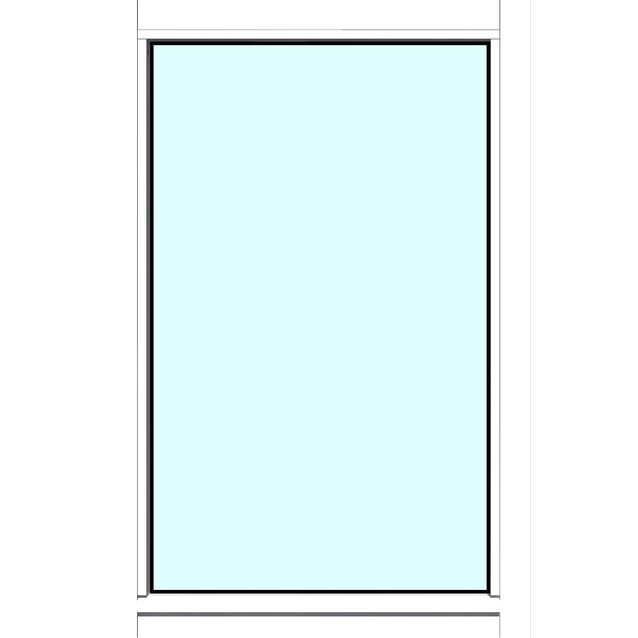 Yksilasinen ikkuna HR-Ikkunat 6x9 maalattu valkoinen karmi kiinteä ikkuna karkaistu turvalasi