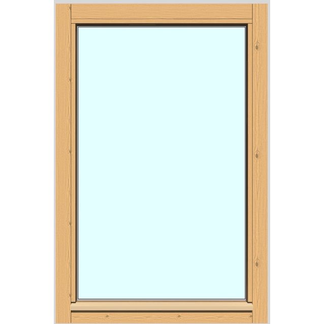 Yksilasinen ikkuna HR-Ikkunat 6x9 suojakäsitelty karmi kiinteä ikkuna tasolasi