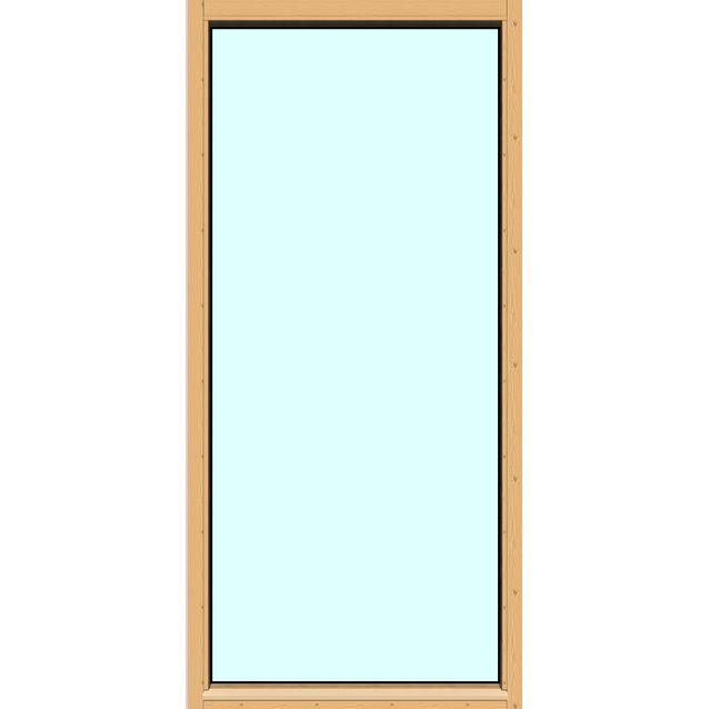 Yksilasinen ikkuna HR-Ikkunat 9x19 suojakäsitelty karmi kiinteä ikkuna karkaistu turvalasi