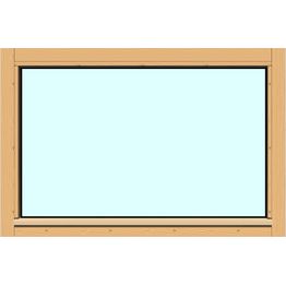 Yksilasinen ikkuna HR-Ikkunat 9x6 suojakäsitelty karmi kiinteä ikkuna karkaistu turvalasi