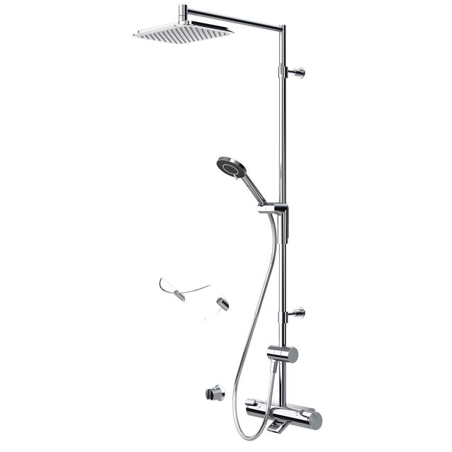 Yläsuihku Oras Optima 7193 amme- ja suihkuhanalla ja käsisuihkulla