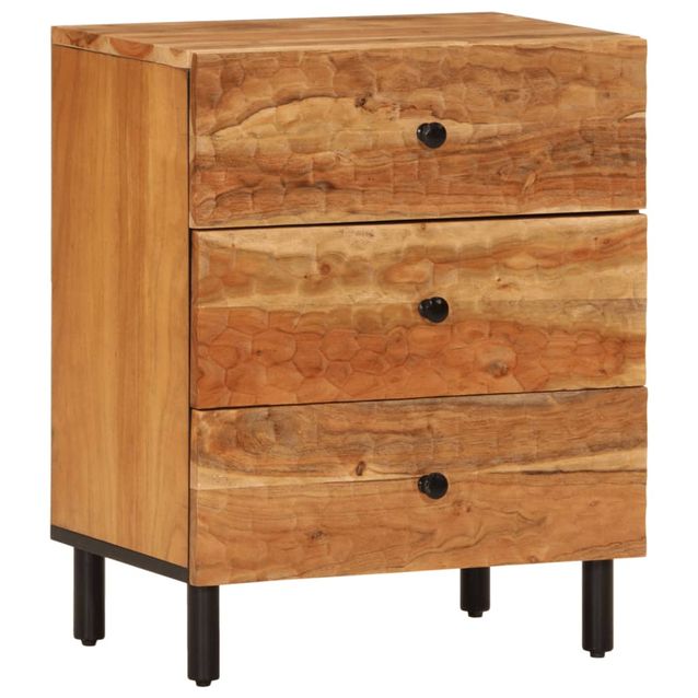 Yöpöytä 50x33x60 cm täysi akasiapuu (56864)