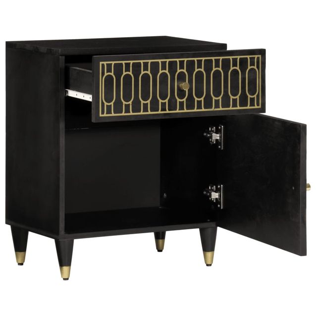 Yöpöytä 50x33x60 cm täysi mangopuu (58328)