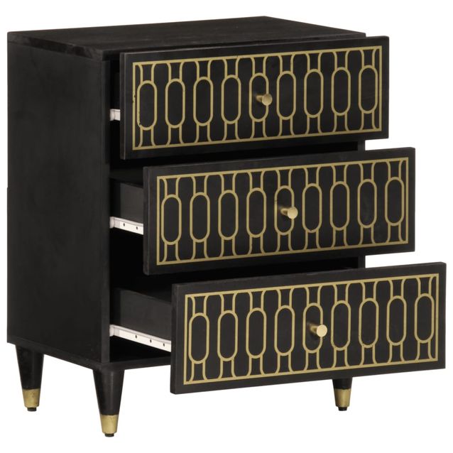 Yöpöytä 50x33x60 cm täysi mangopuu (58329)