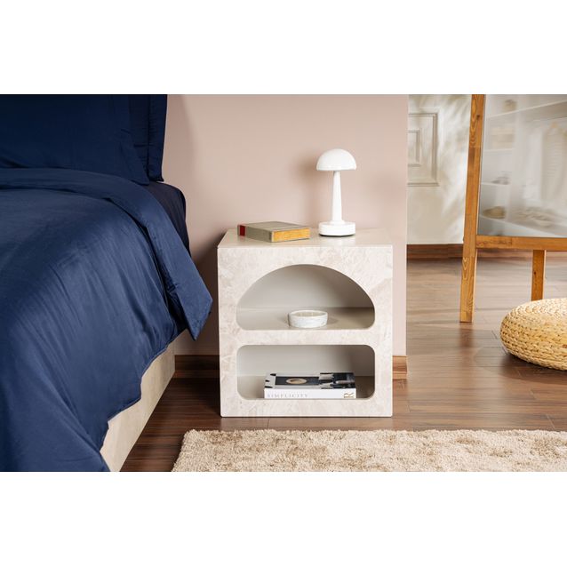 Yöpöytä Linento Furniture Liva, marmori/hiekkakivi