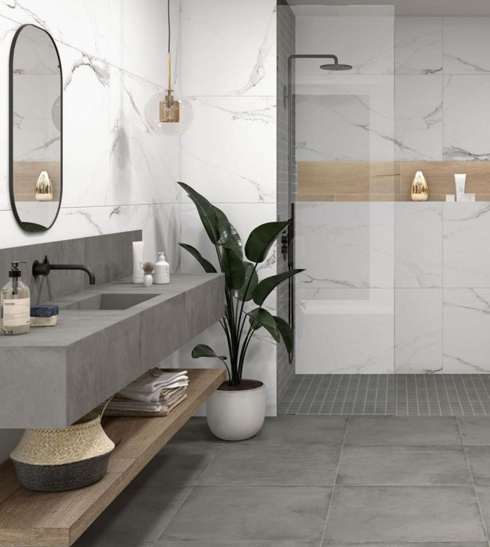 Lattialaatta Kymppi-Lattiat Marmore Sirmione matta 60x60 cm