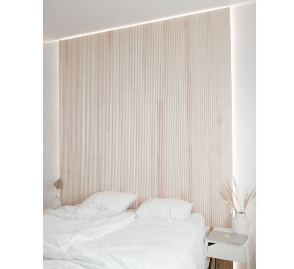 Dyyni paneeli Cent 15x90mm manty valkolakattu