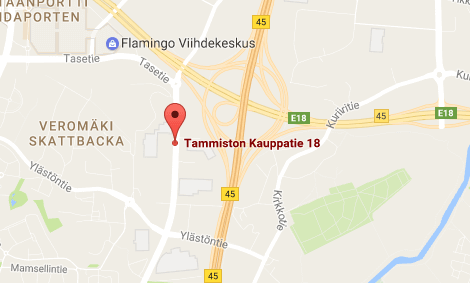 Tammiston Palvelumyymälän kartta