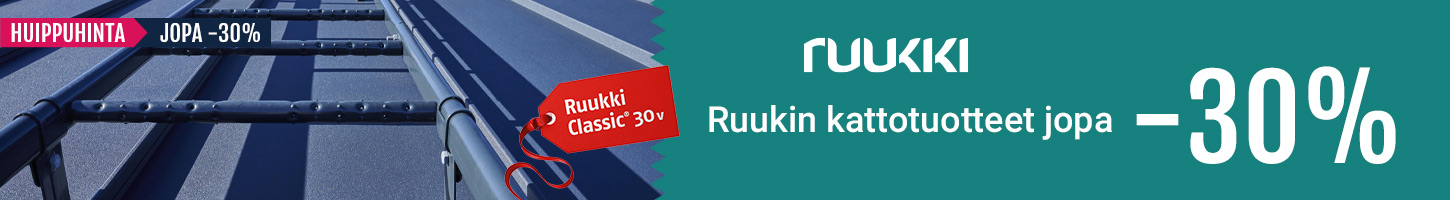 Ruukki kattotuotteet jopa -30%