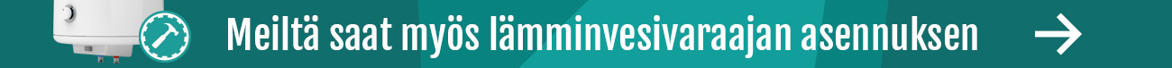 Lämminvesivaraaja asennettuna
