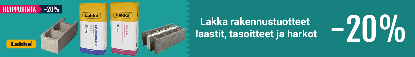 Lakka laasti, tasoitteet ja harkot -20%