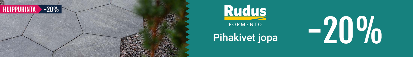 Rudus pihakivet jopa -20%